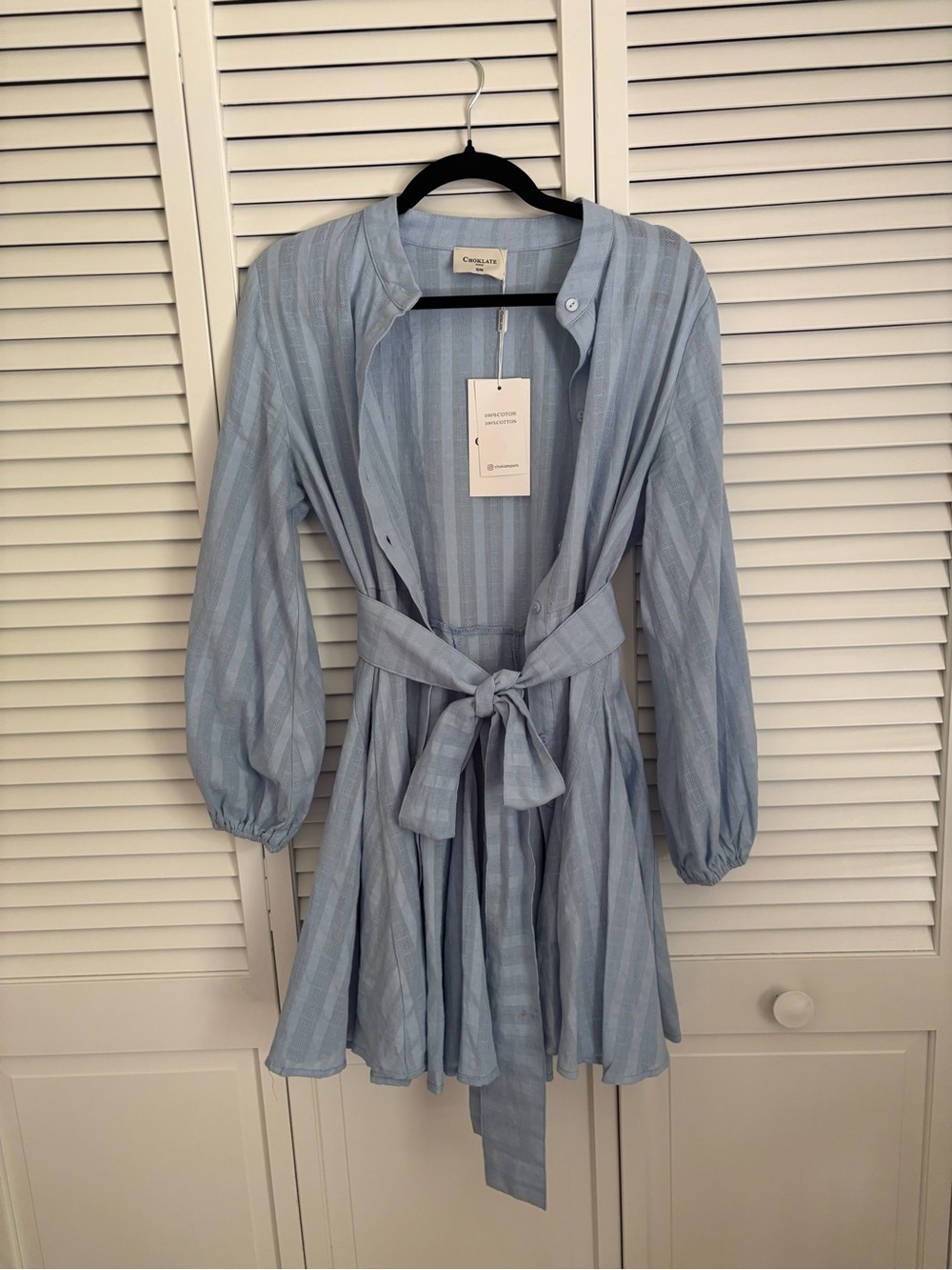 NWT Choklate Paris Sonia Skater Dress in Blue stripes